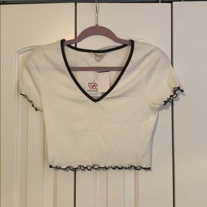 White crop top